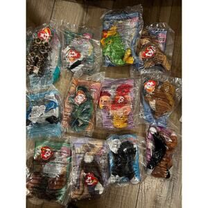 TY Teenie Beanie Babies 1999 set of 12 McDonalds Happy Meal SEALED Date error